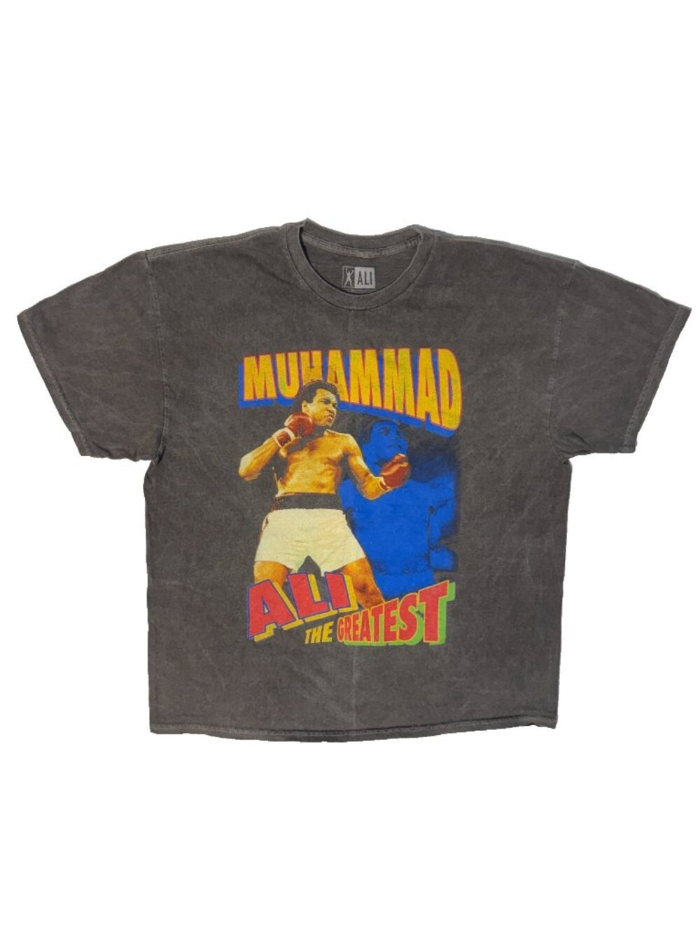 Muhammad Ali The Greatest T-Shirt Large Vintage Gray Stonewash Boxing Legend